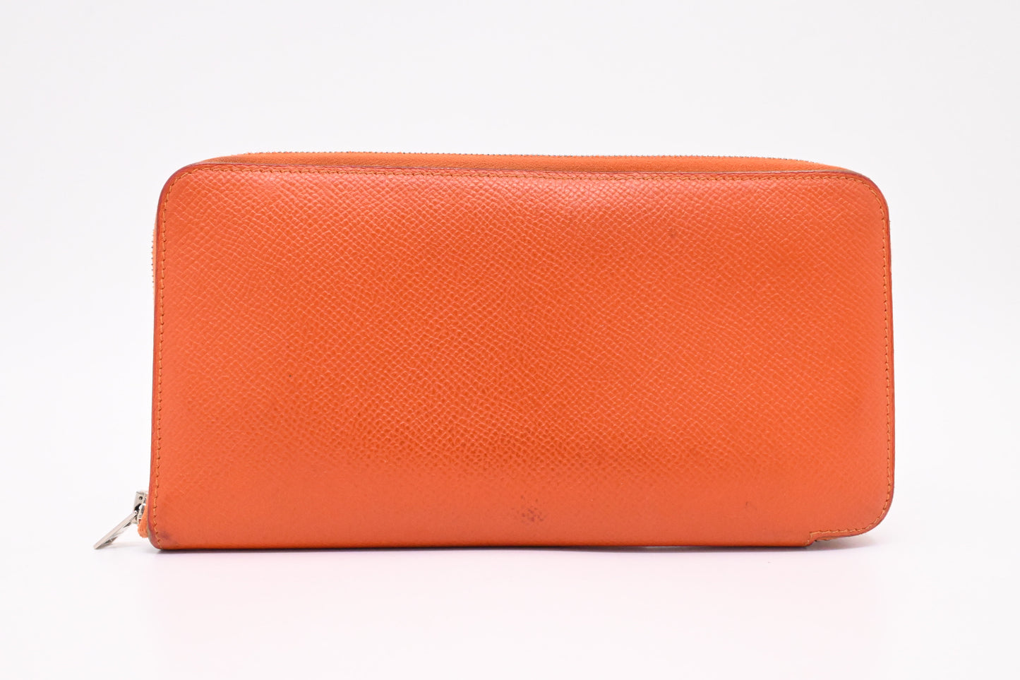 Hermes Azap Silk-in Wallet in Orange Leather