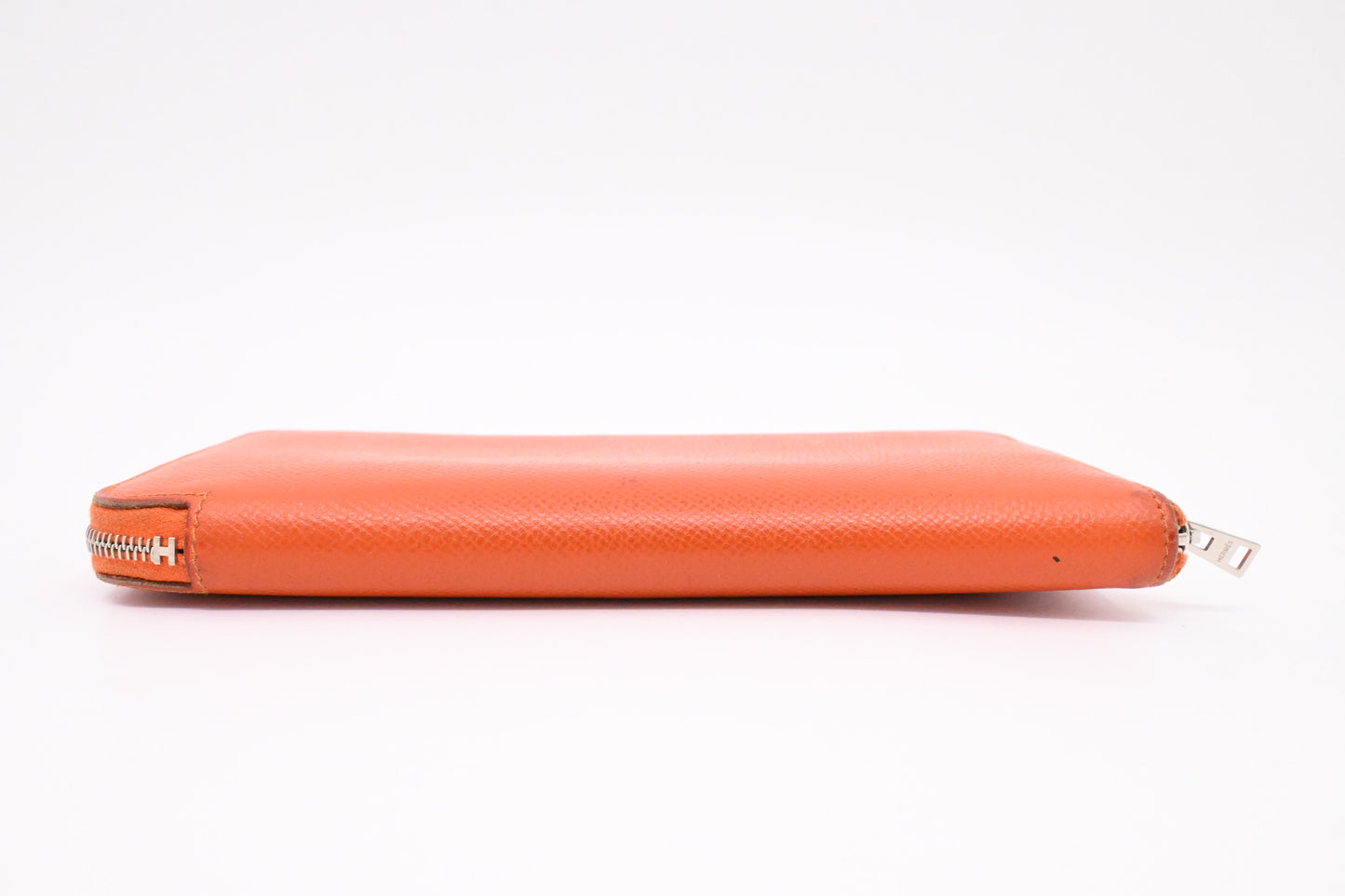 Hermes Azap Silk-in Wallet in Orange Leather