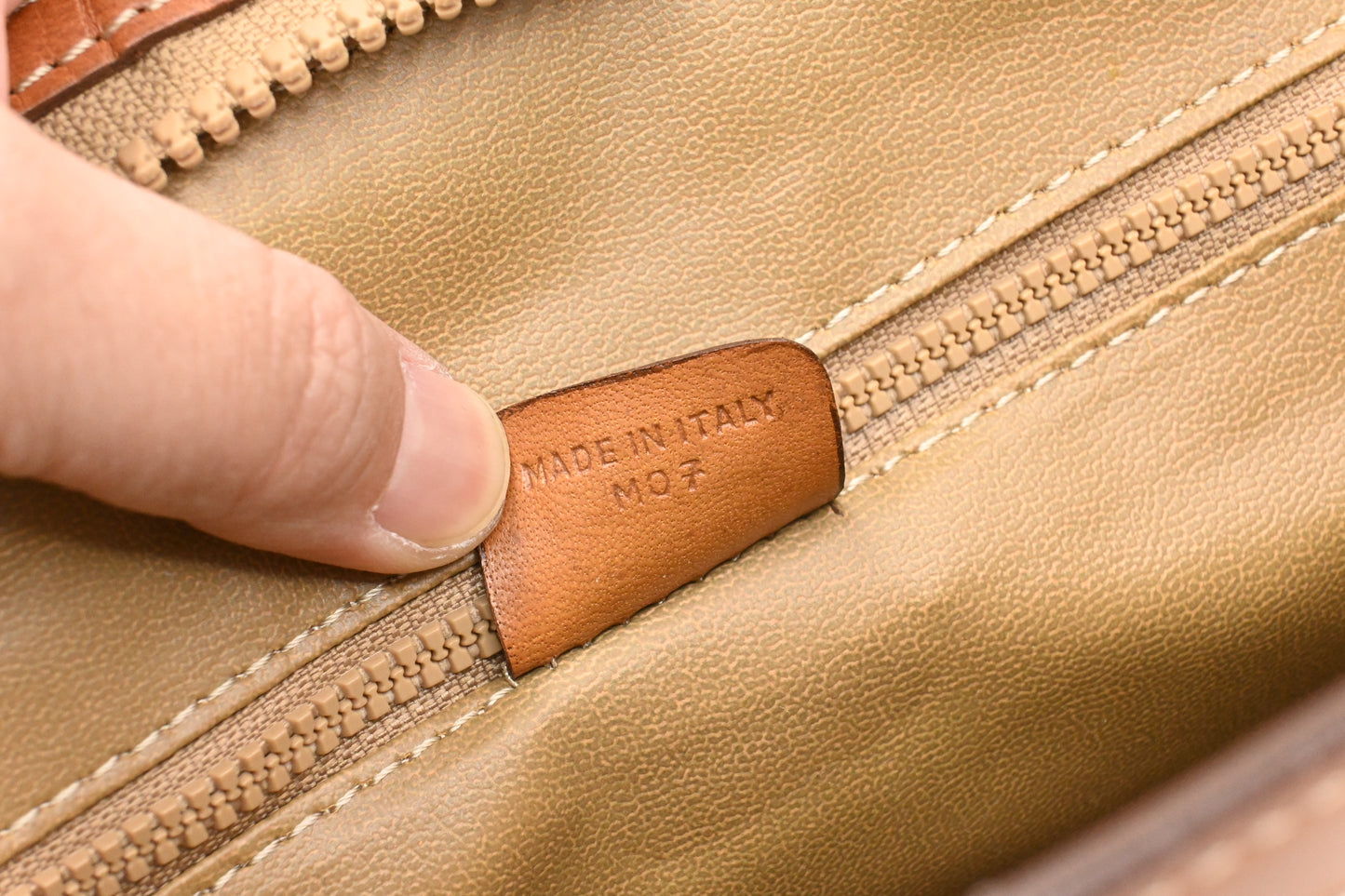 Celine Large Pouch in Brown Macadam Canvas