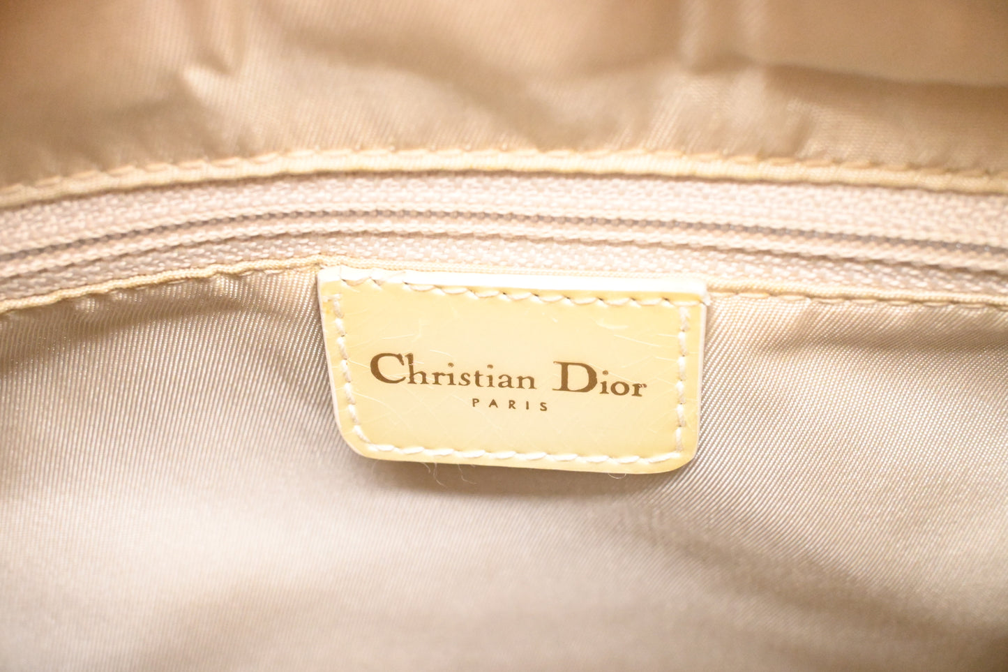 Dior Small Lady Dior in Yellow Patent Leather