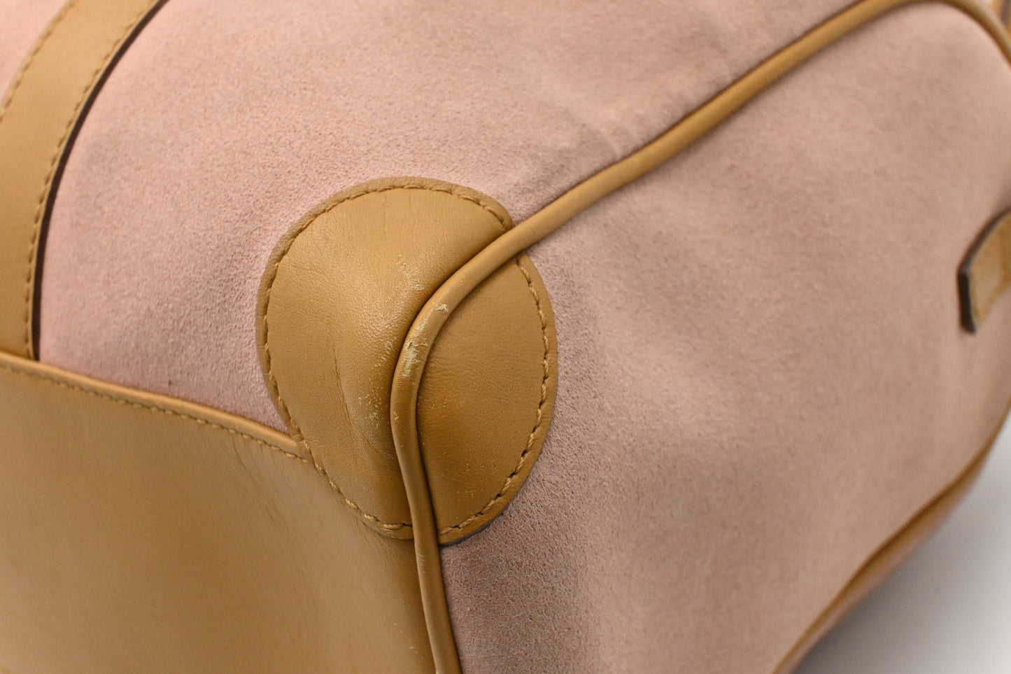 Gucci Boston Bag in Pink Suede Leather