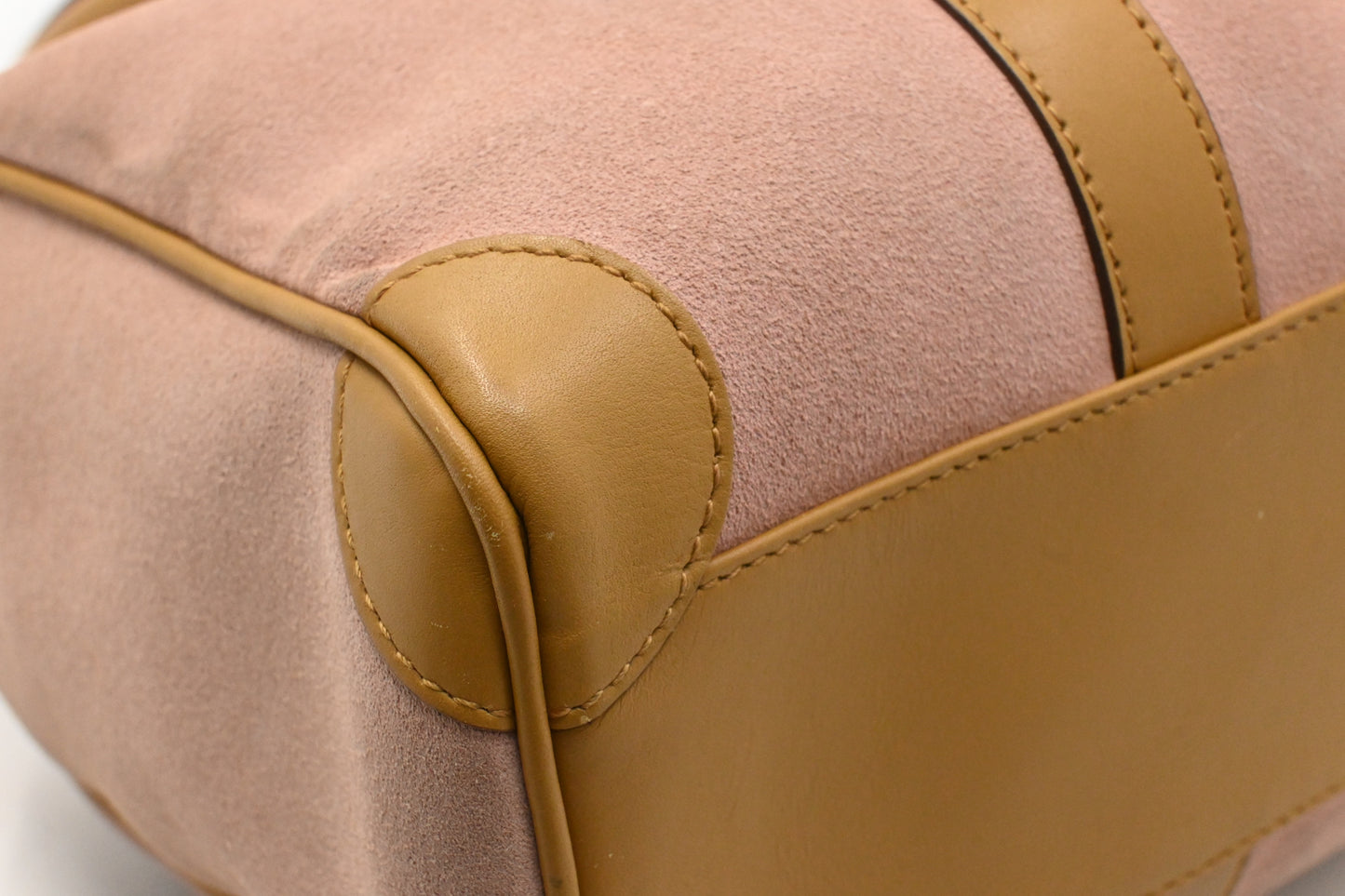 Gucci Boston Bag in Pink Suede Leather
