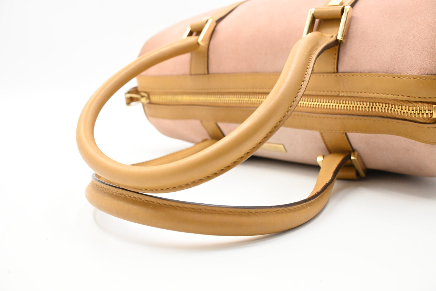 Gucci Boston Bag in Pink Suede Leather