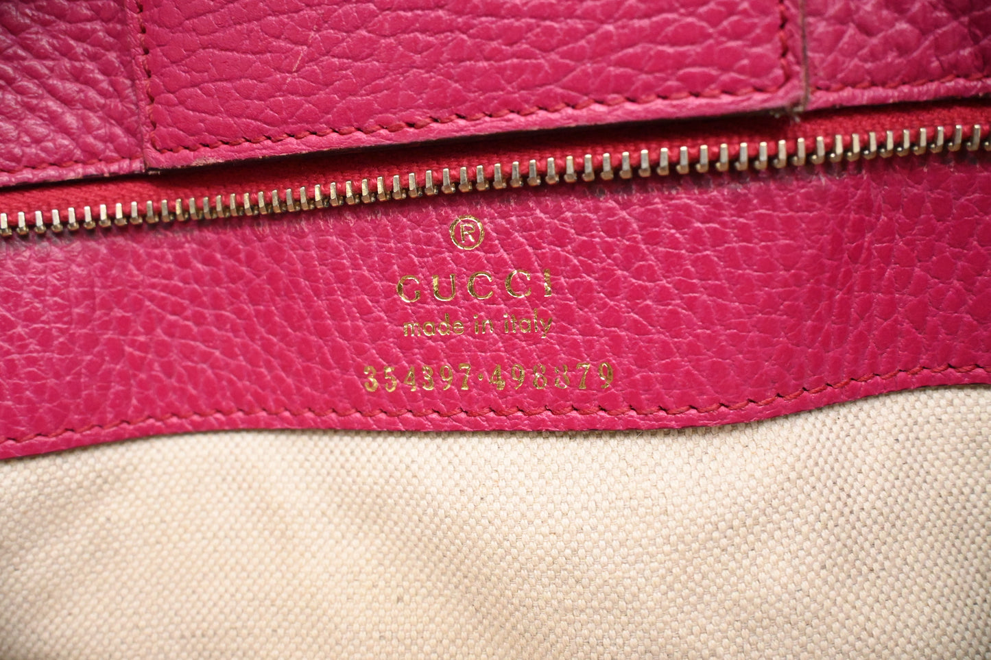 Gucci Swing Tote in Pink Leather