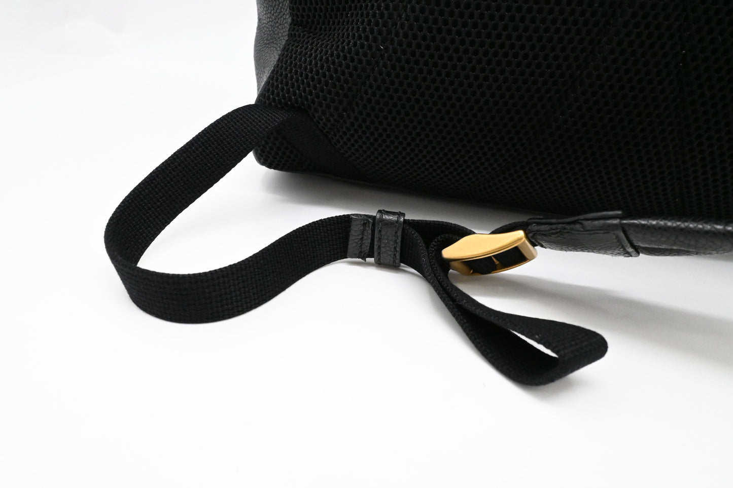 Gucci Logo Print Backpack in Black Leather