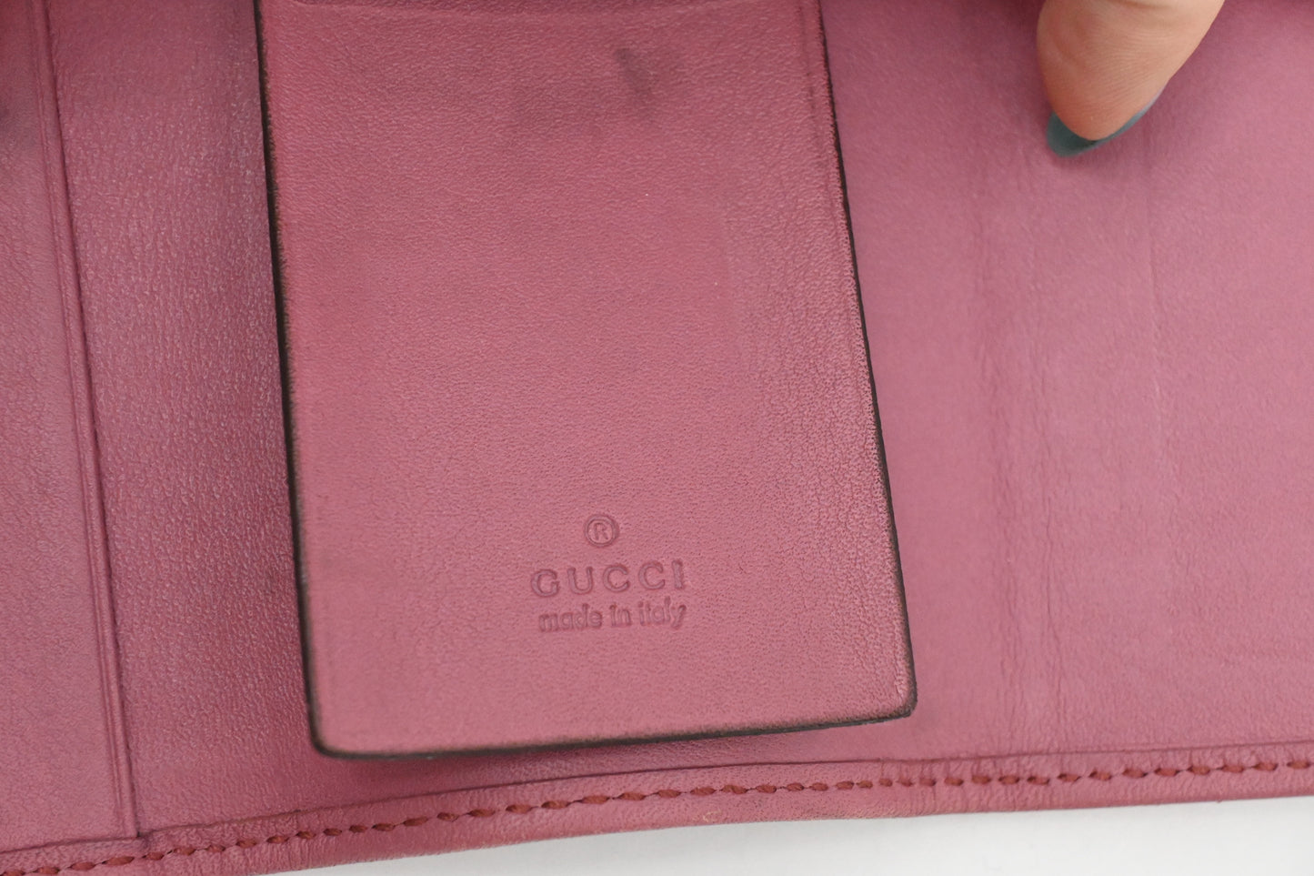 Gucci Key Case in Supreme Canvas and Pink Leather