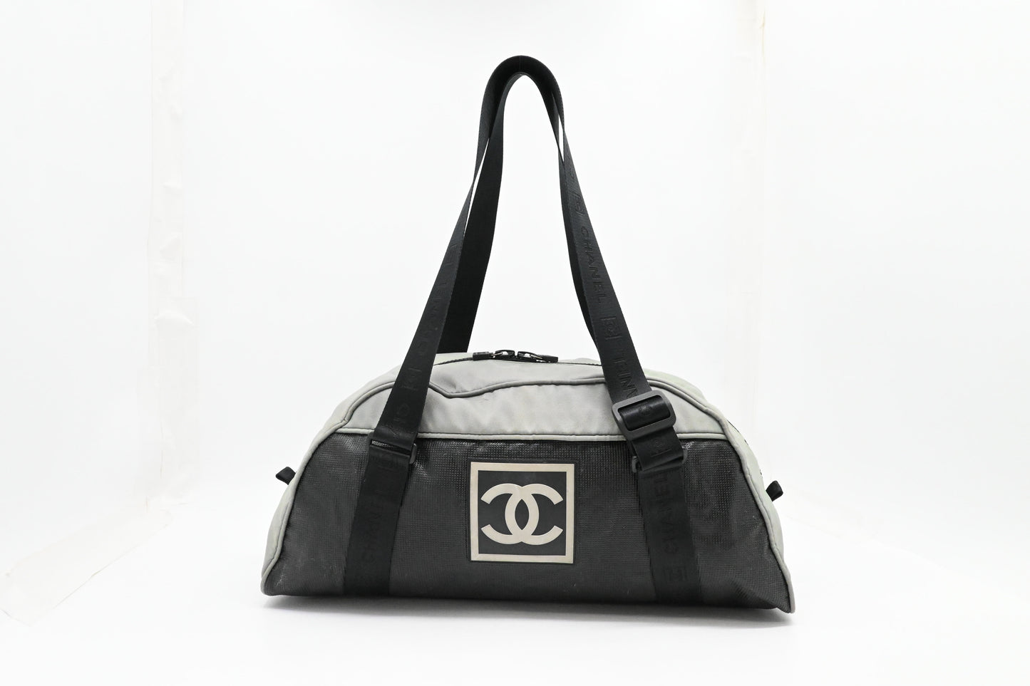 Chanel Duffle Sports Line Bag in Green and Black Canvas