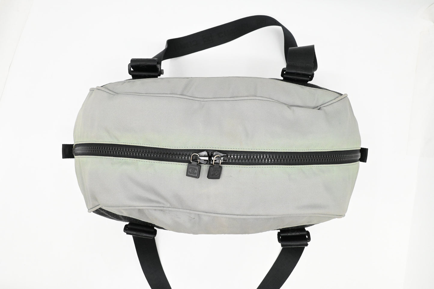 Chanel Duffle Sports Line Bag in Green and Black Canvas