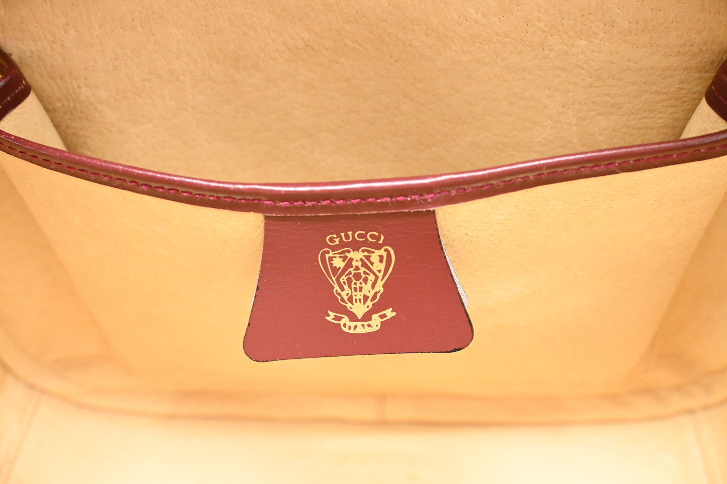 Gucci Handbag in Burgundy Leather