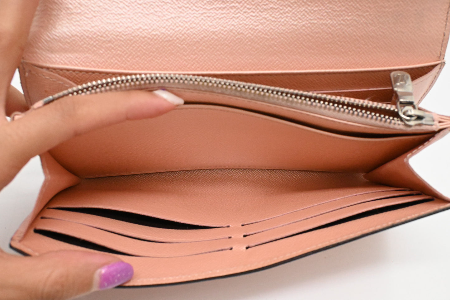Louis Vuitton Sarah Wallet in Metallic Pink Epi Leather