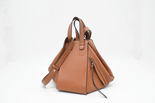 Loewe Mini Hammock in Brown Leather