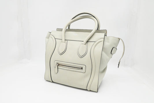Celine Medium Luggage in Off White Leather