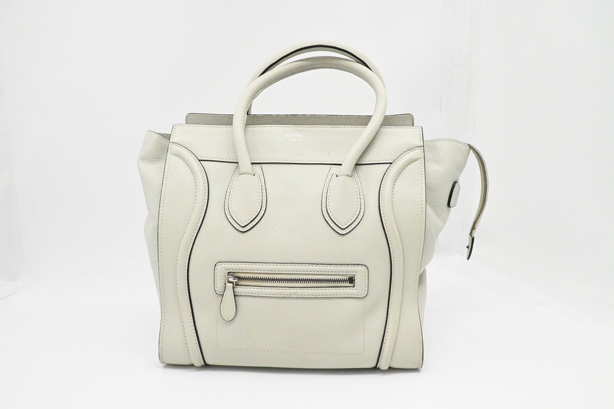 Celine Medium Luggage in Off White Leather