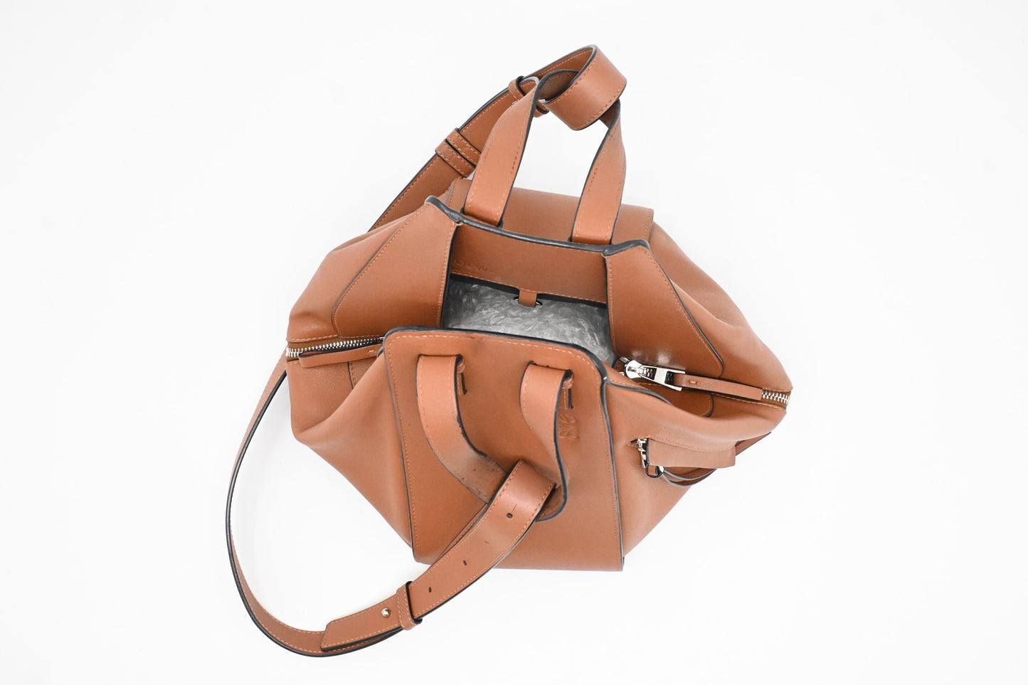 Loewe Mini Hammock in Brown Leather