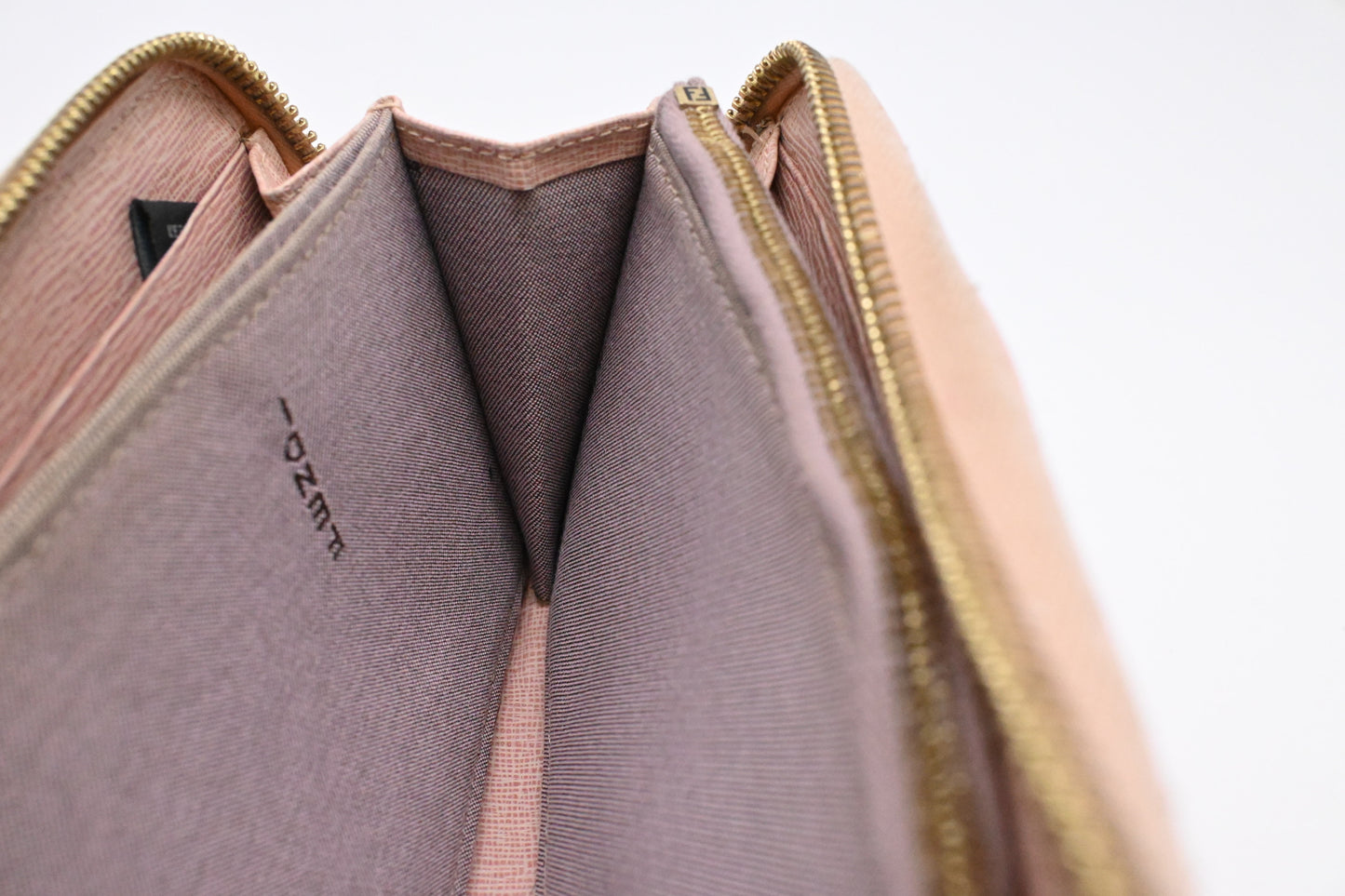 Fendi Zippy Wallet in Pink Leather