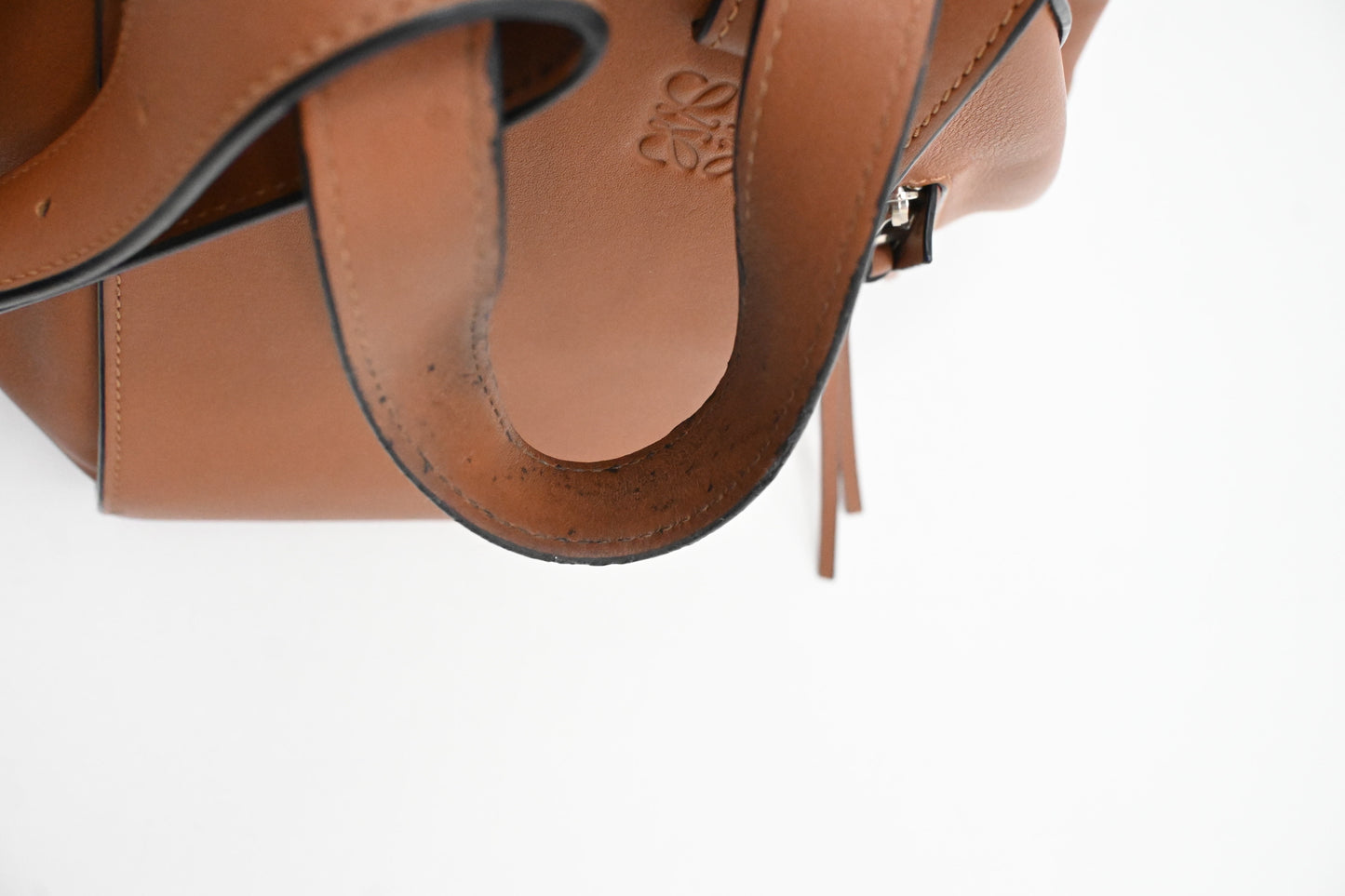 Loewe Mini Hammock in Brown Leather