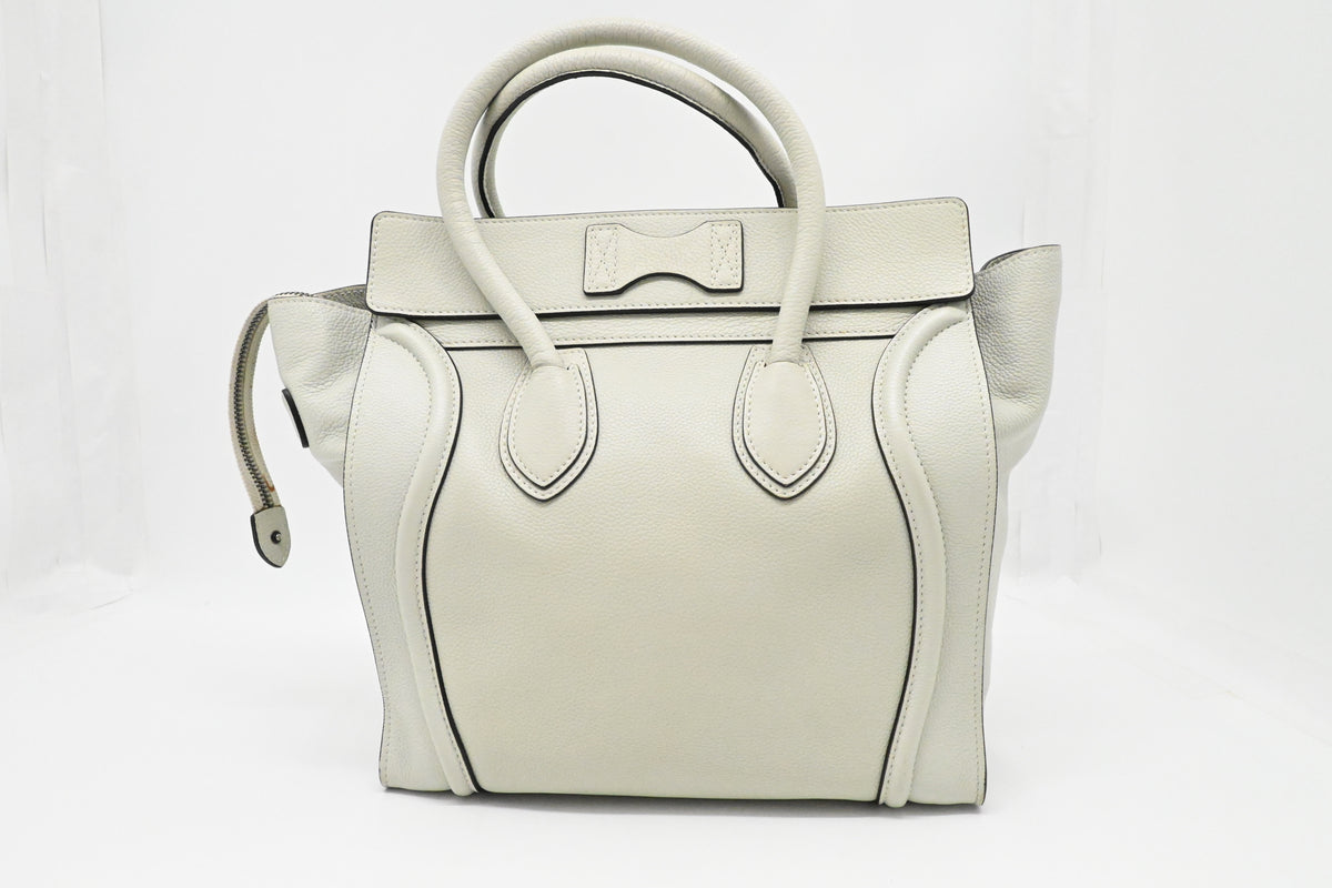Celine Medium Luggage in Off White Leather