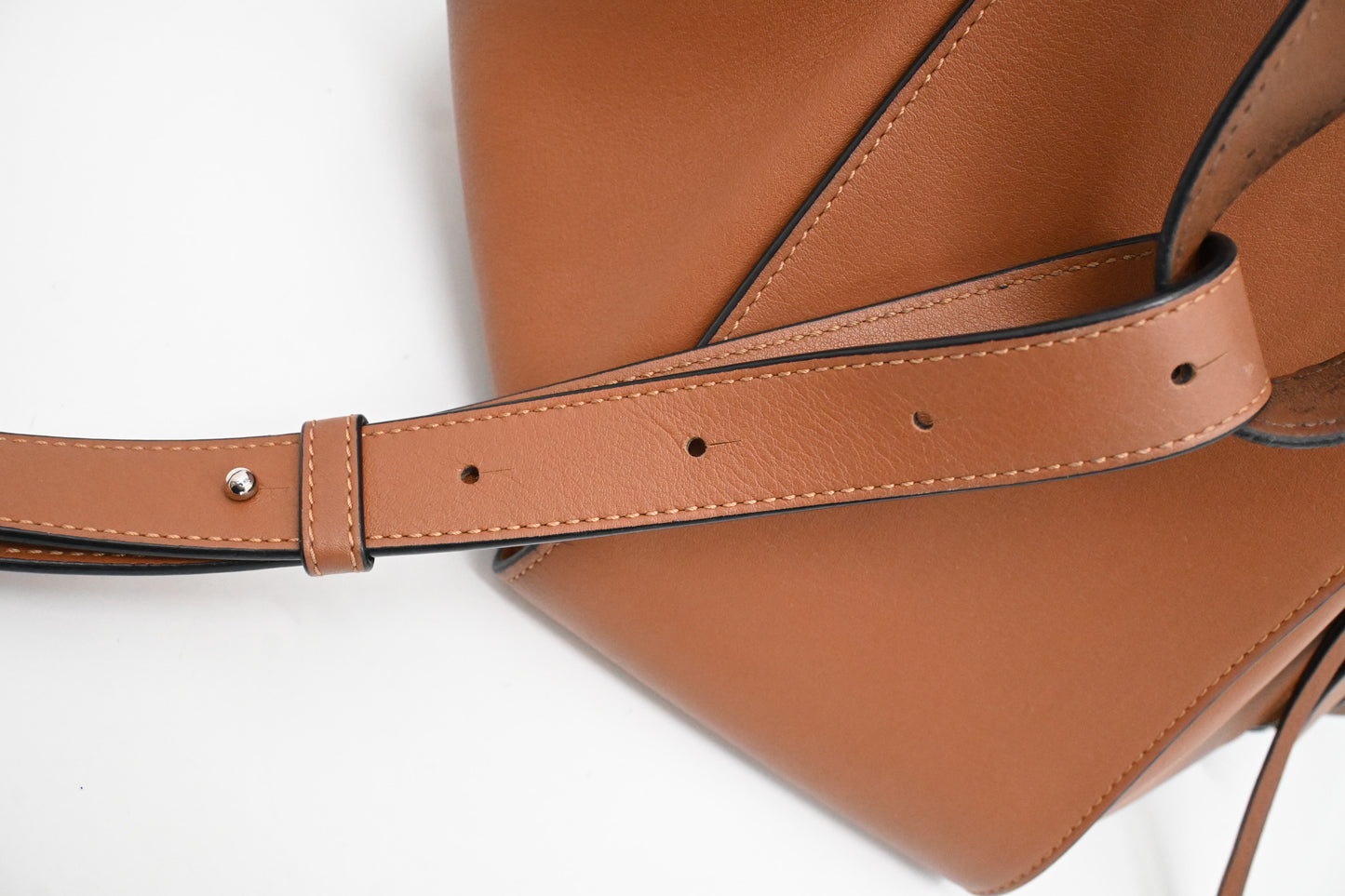 Loewe Mini Hammock in Brown Leather
