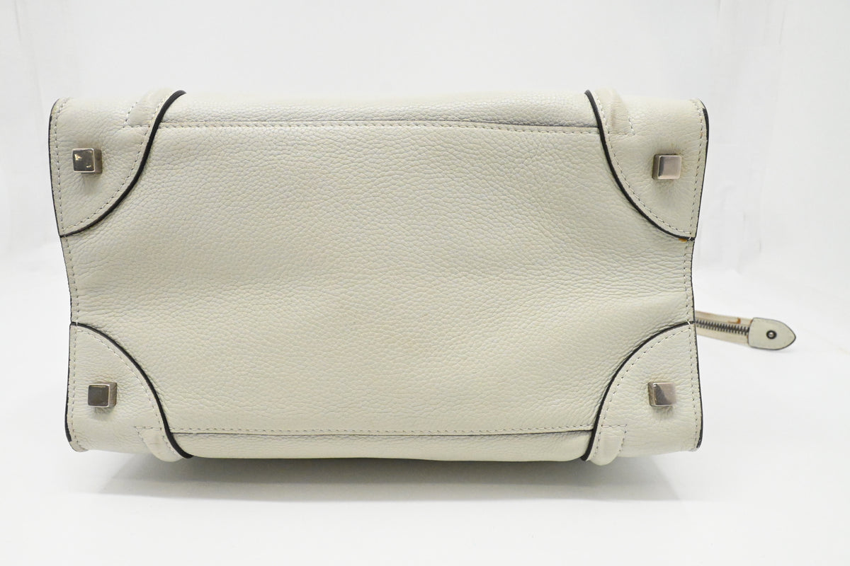 Celine Medium Luggage in Off White Leather