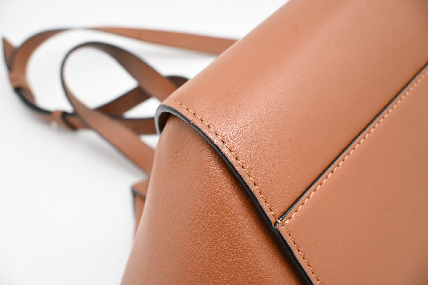 Loewe Mini Hammock in Brown Leather