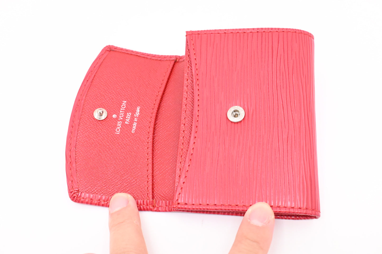 Louis Vuitton Card Case in Red Epi Leather