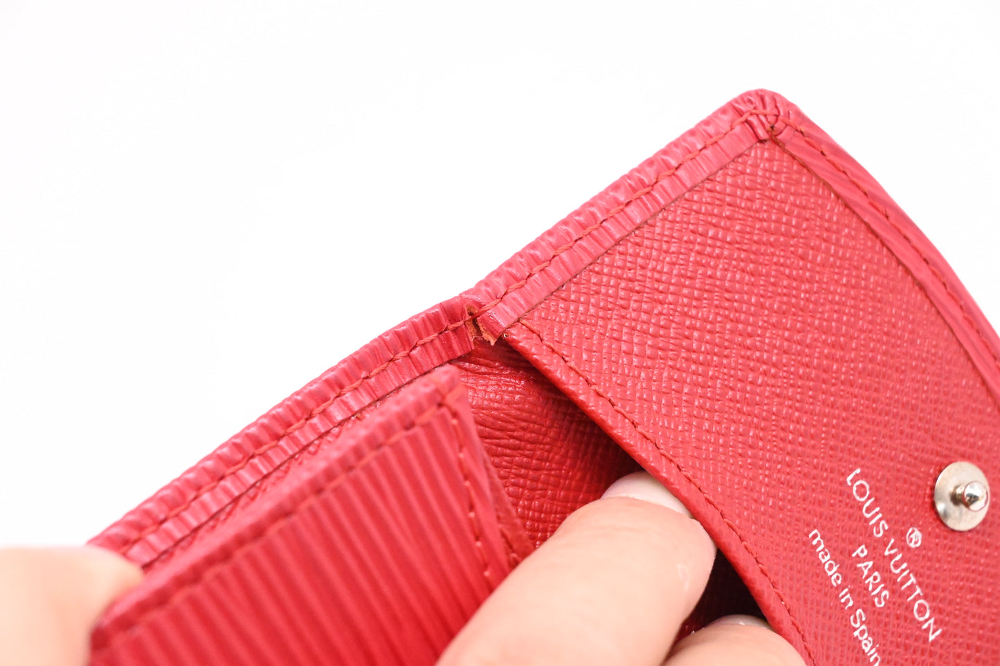 Louis Vuitton Card Case in Red Epi Leather