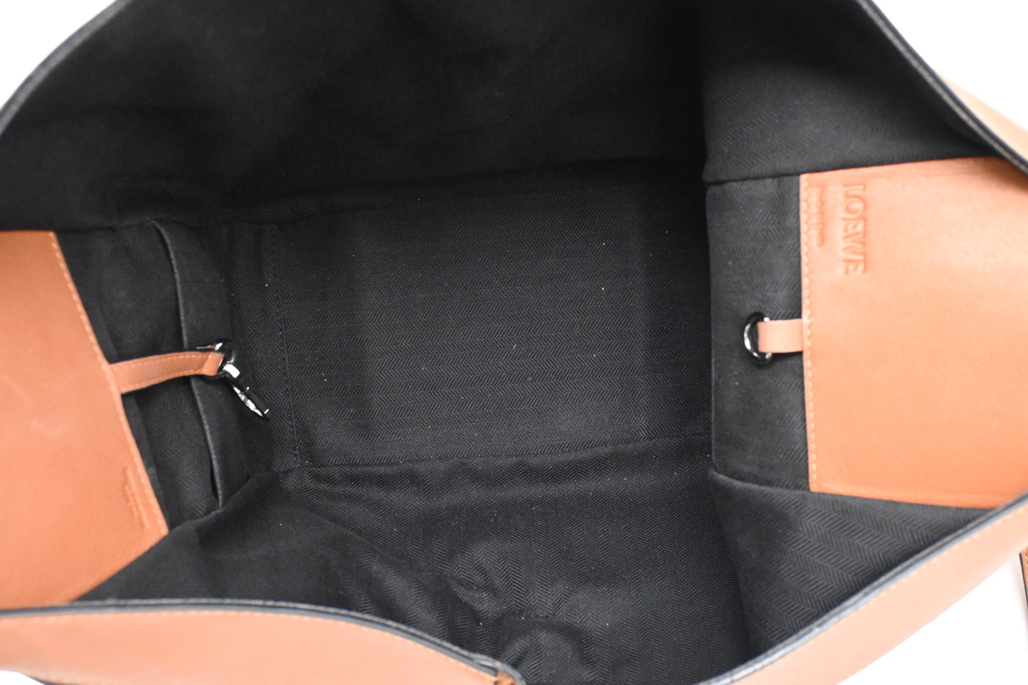 Loewe Mini Hammock in Brown Leather