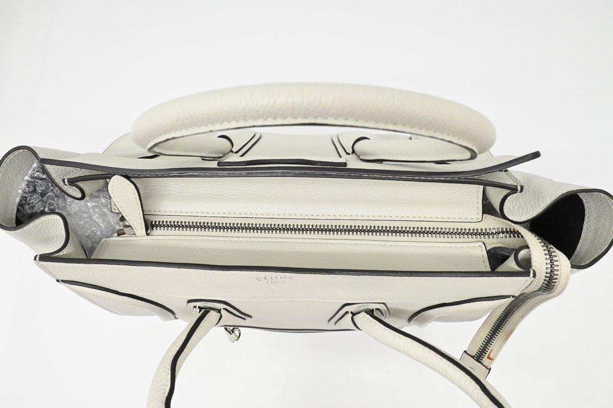 Celine Medium Luggage in Off White Leather