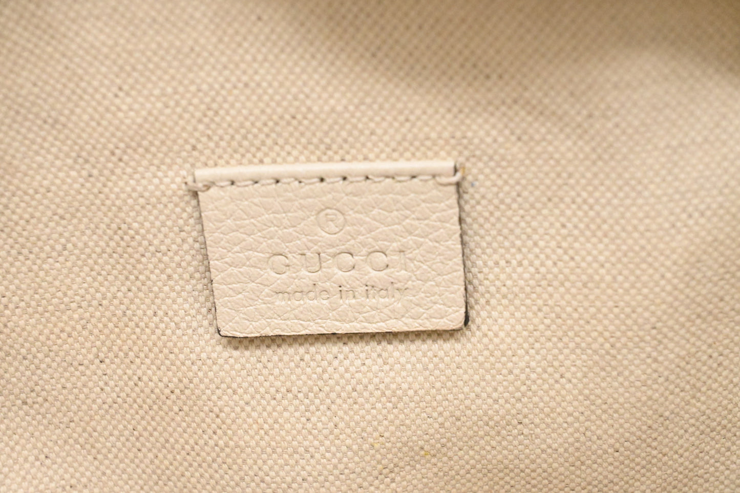 Gucci Bumbag in White Leather