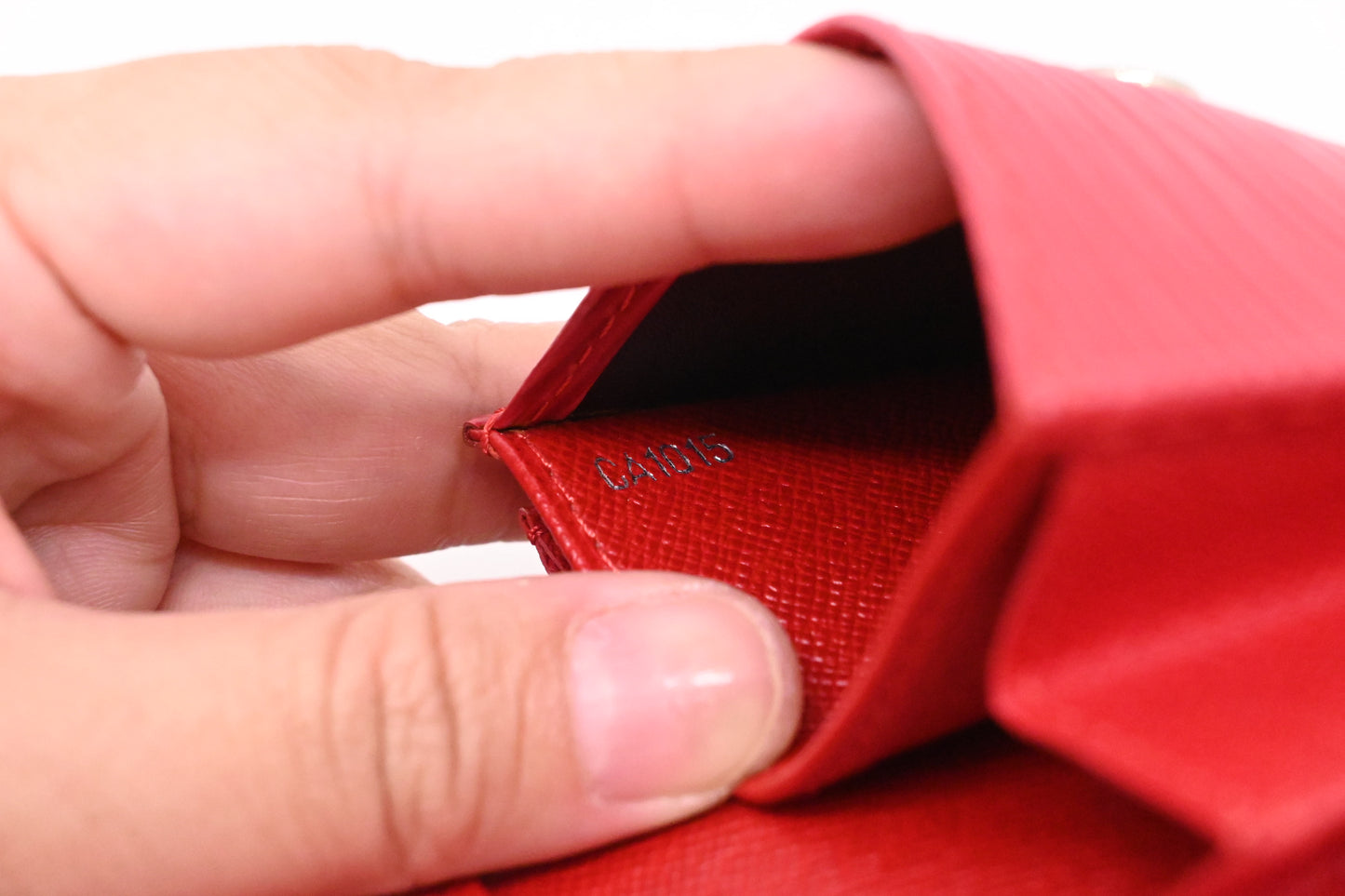 Louis Vuitton Card Case in Red Epi Leather