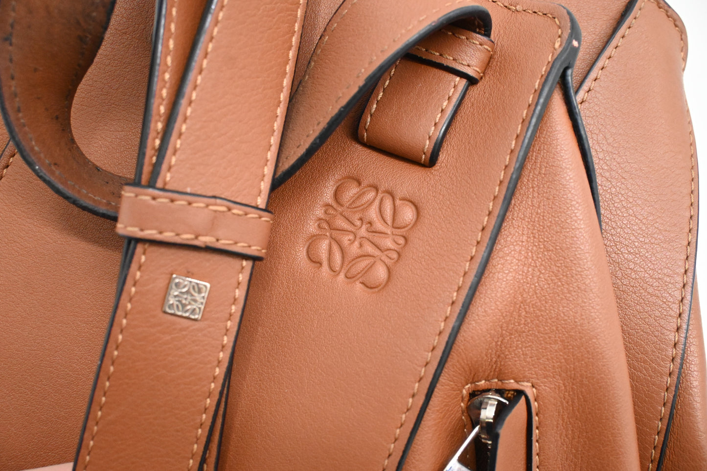 Loewe Mini Hammock in Brown Leather