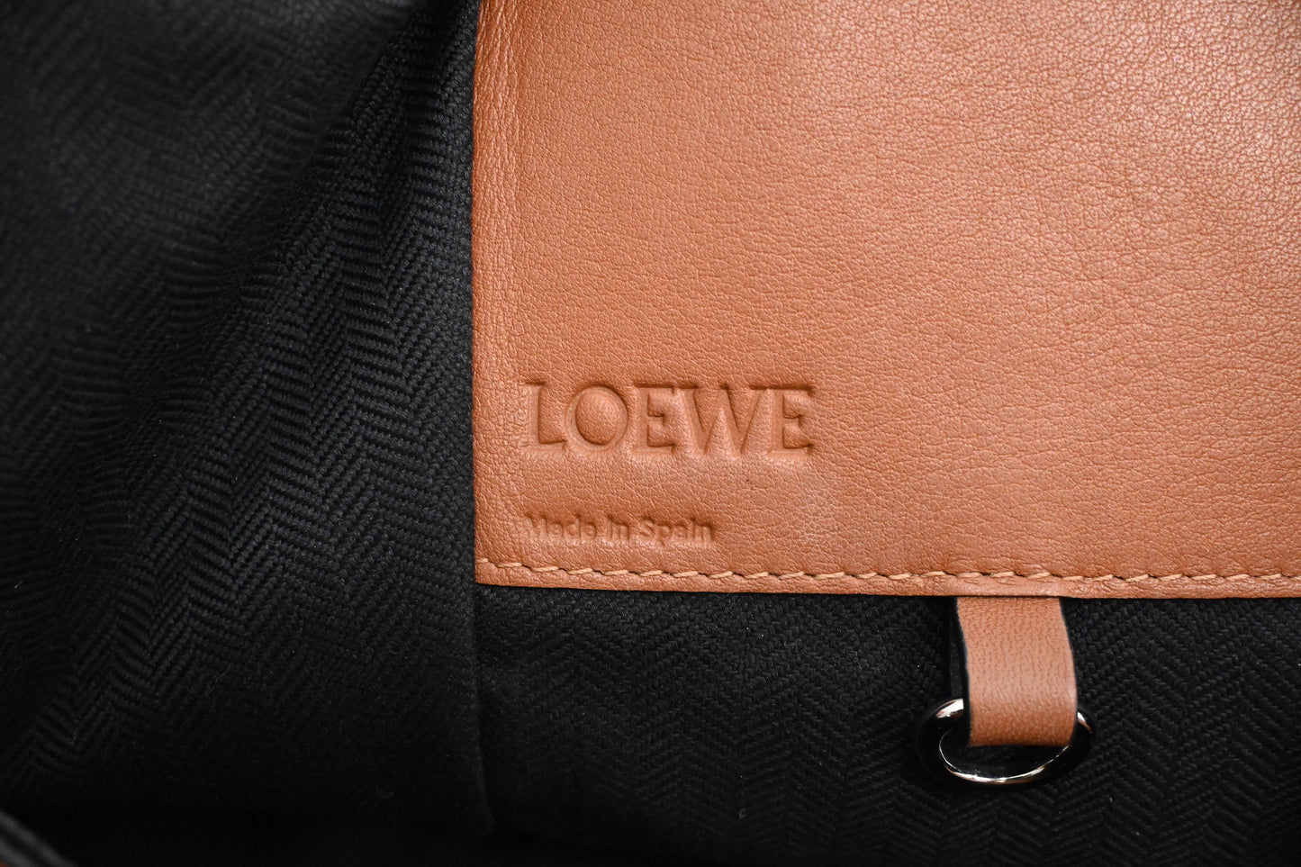 Loewe Mini Hammock in Brown Leather