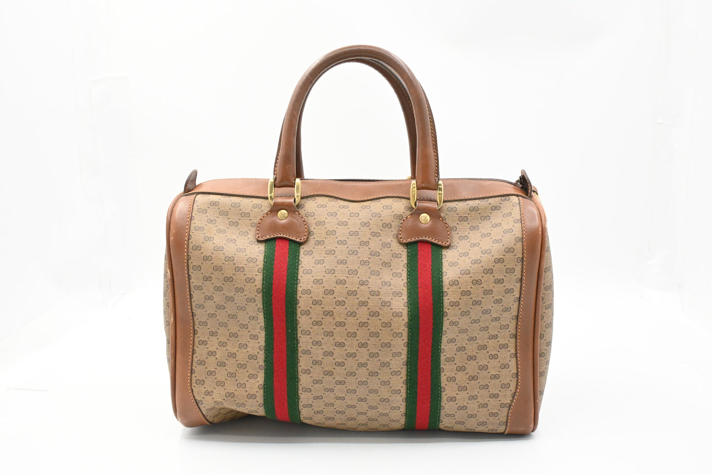 Gucci Sherry Line Boston Bag in GG Diamante Canvas