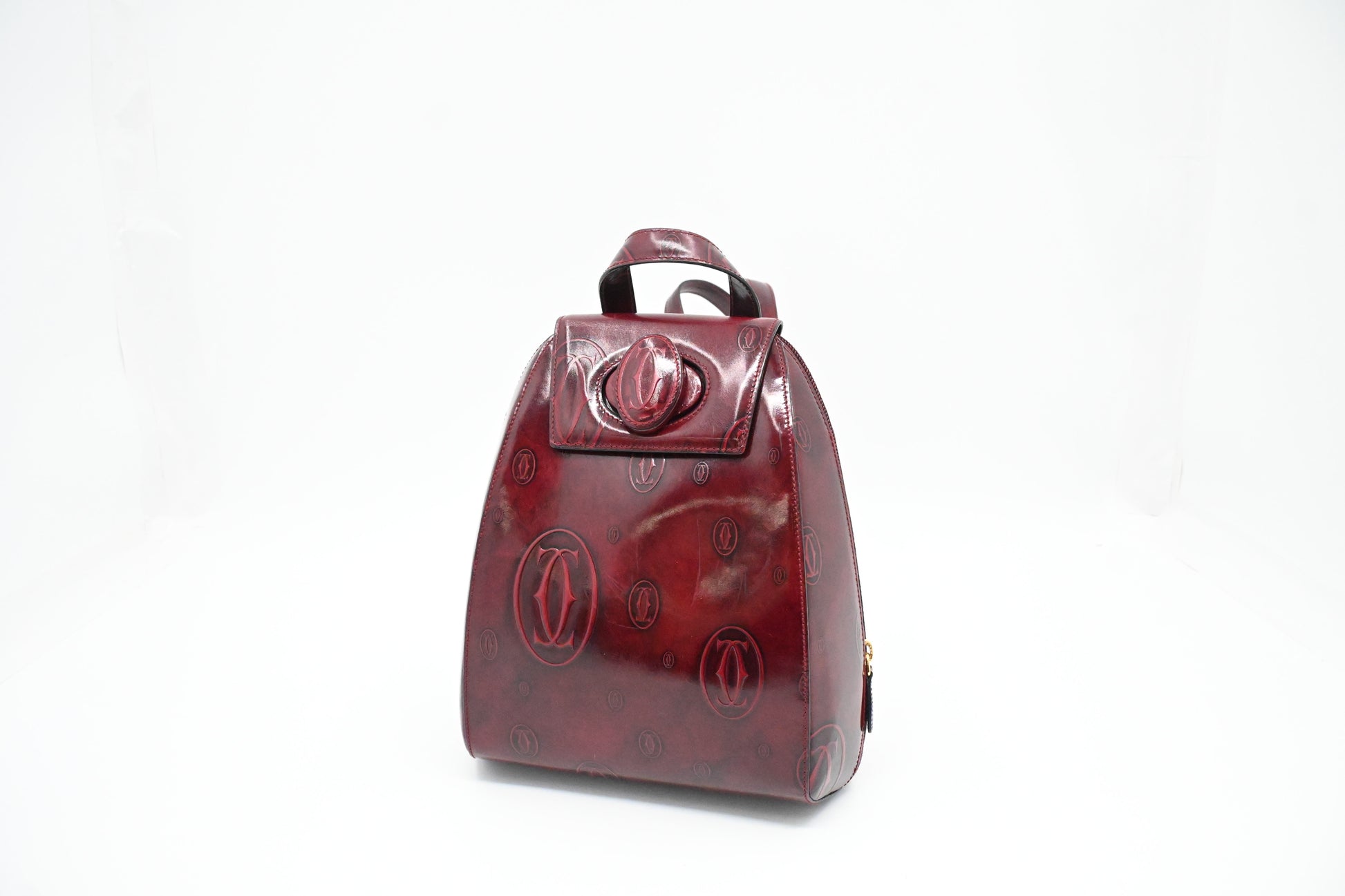 Cartier Happy Birthday Backpack in Burgundy Patent Leather – Weekly Lux Drop