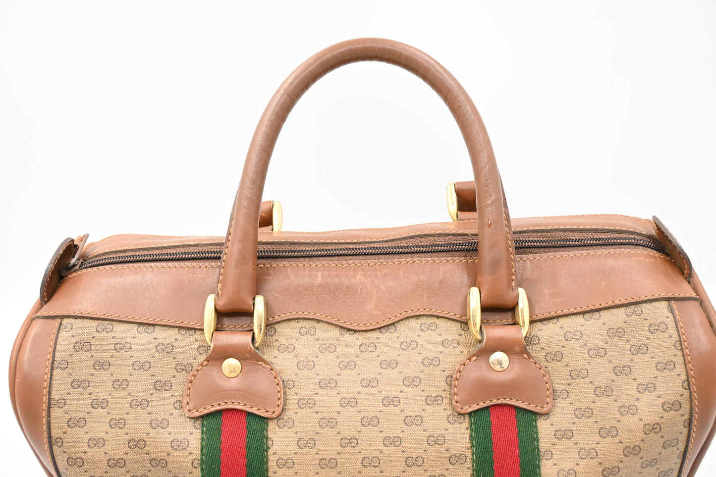 Gucci Sherry Line Boston Bag in GG Diamante Canvas