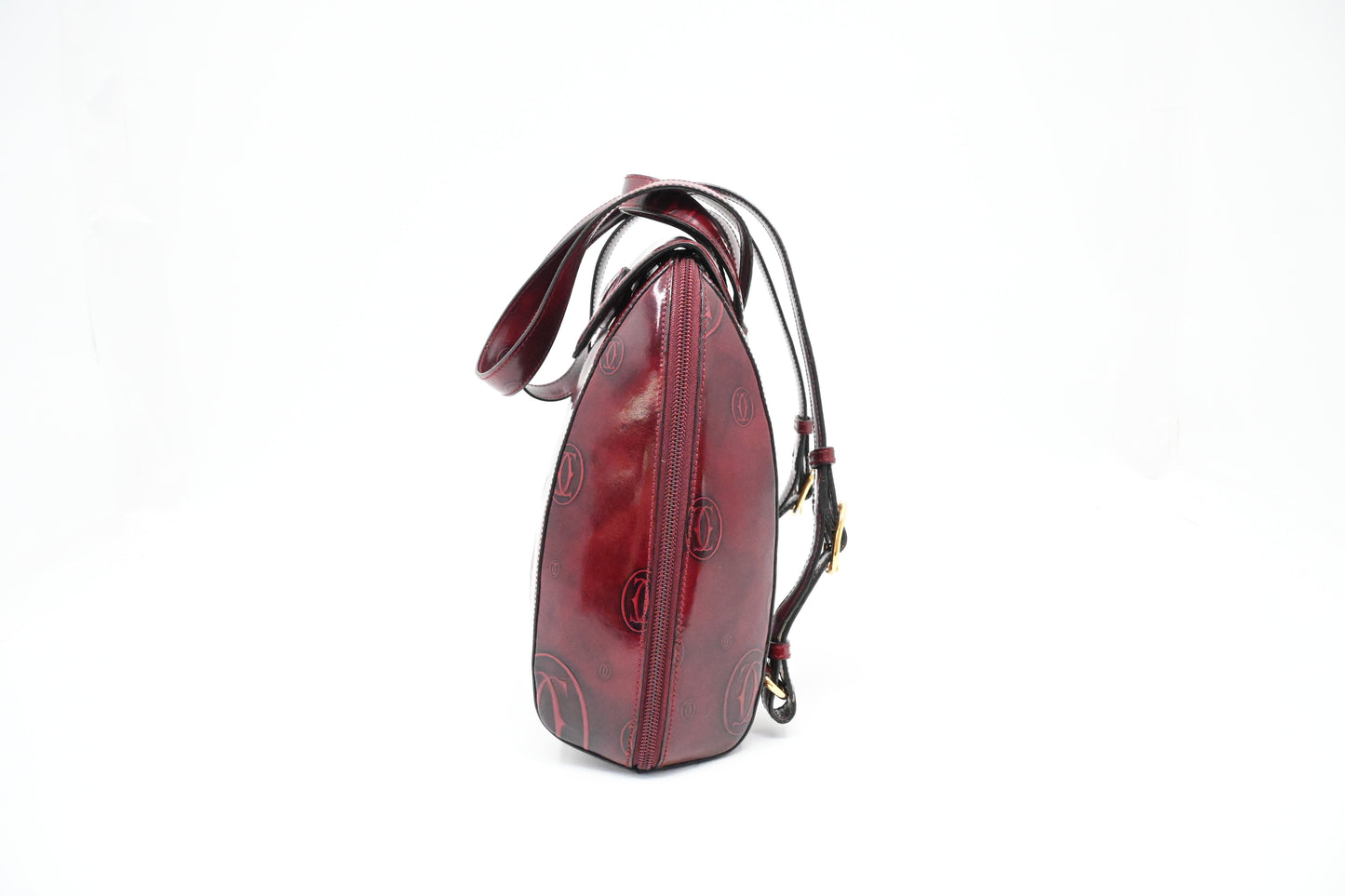 Cartier Happy Birthday Backpack in Burgundy Patent Leather