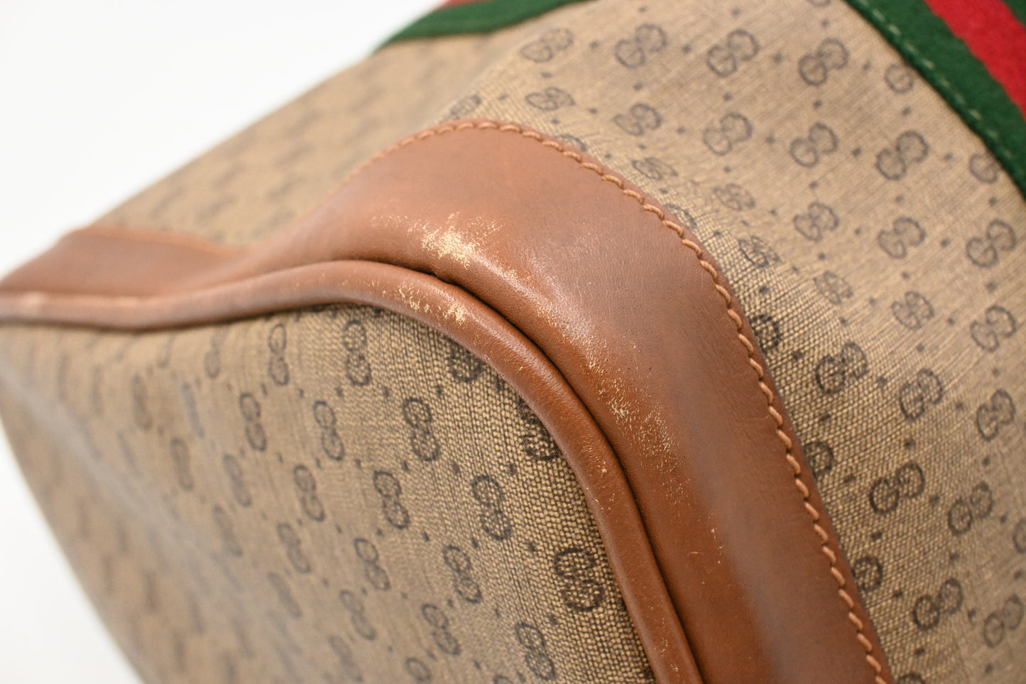 Gucci Sherry Line Boston Bag in GG Diamante Canvas