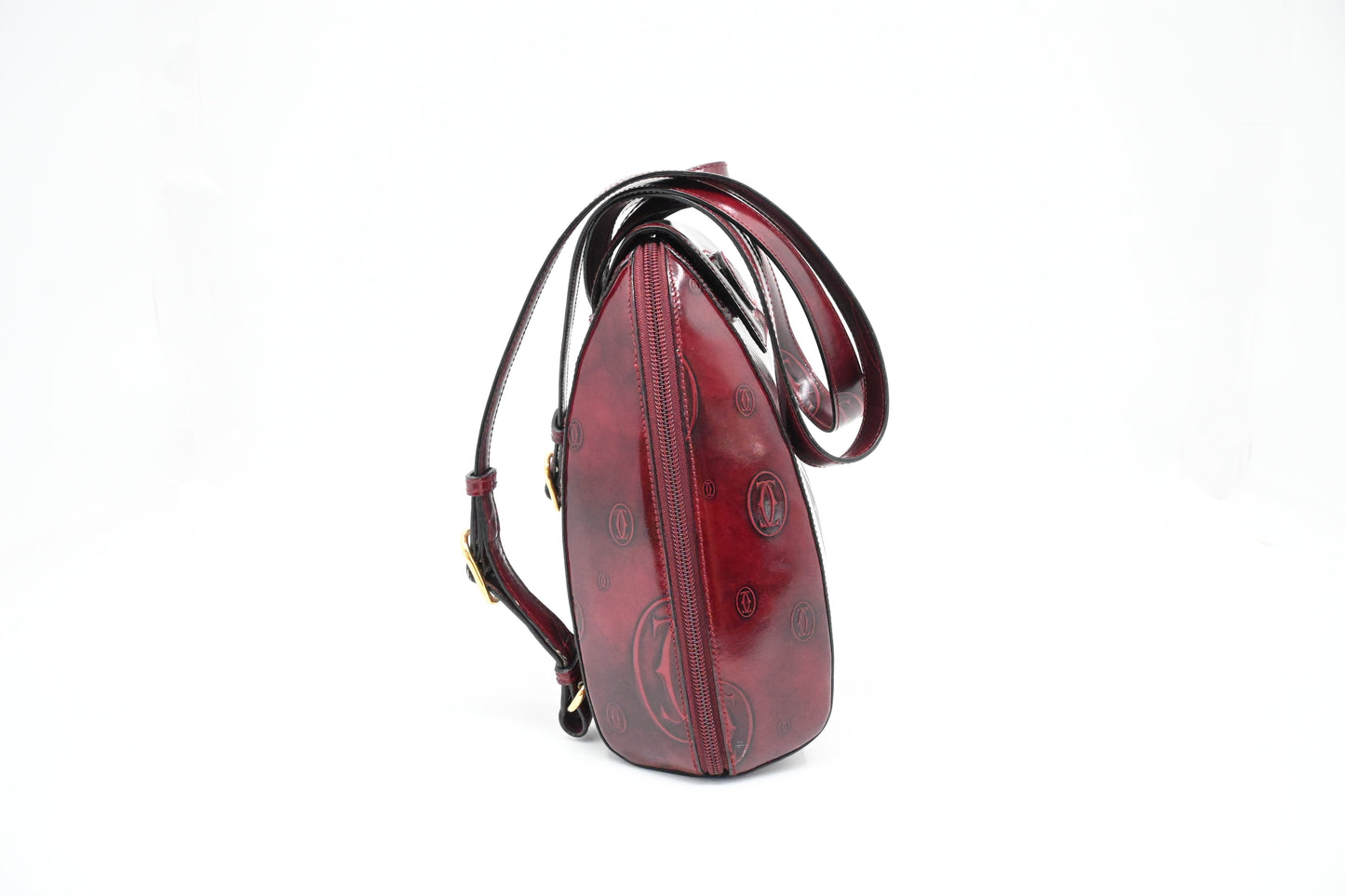 Cartier Happy Birthday Backpack in Burgundy Patent Leather