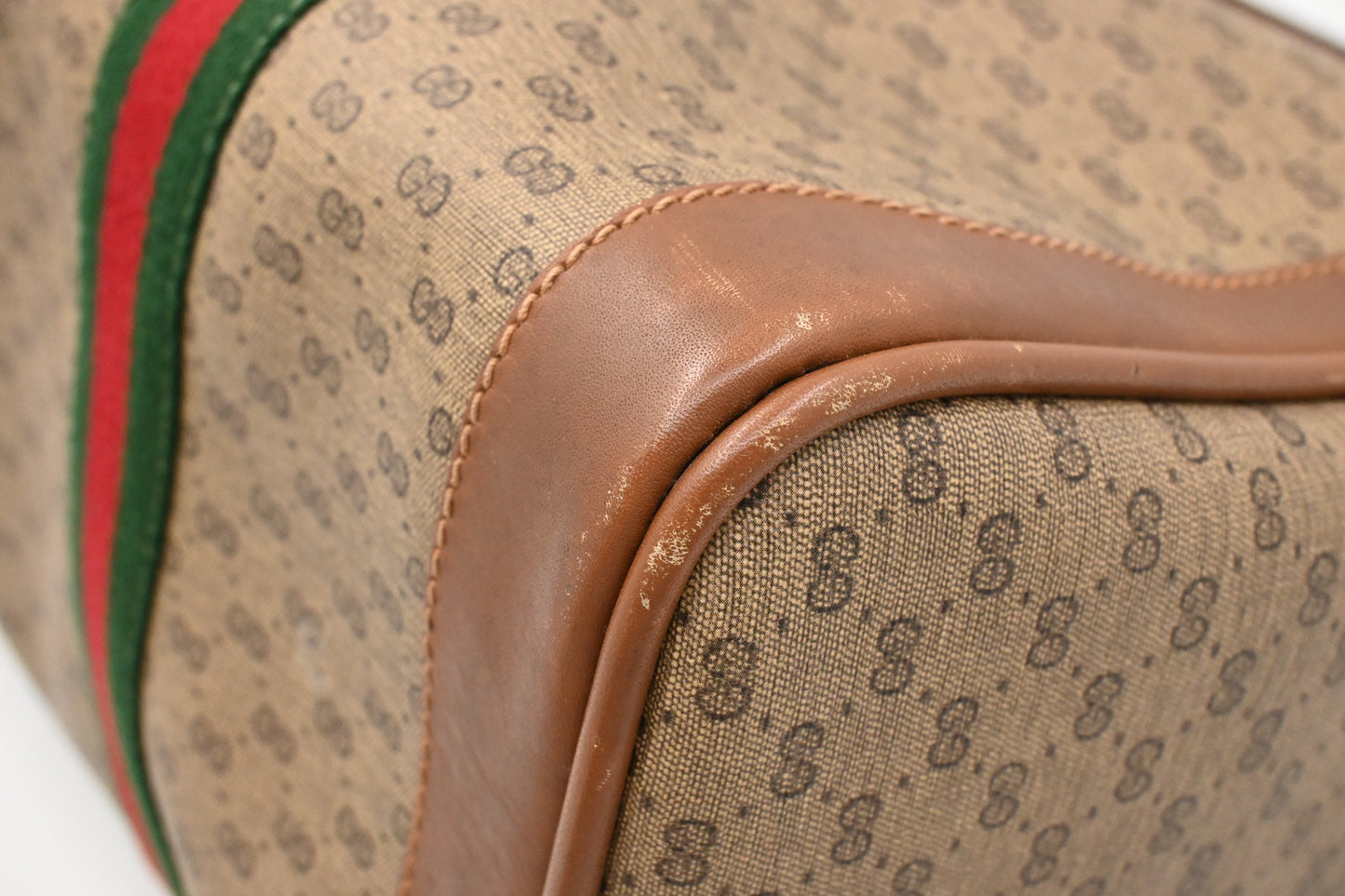 Gucci Sherry Line Boston Bag in GG Diamante Canvas