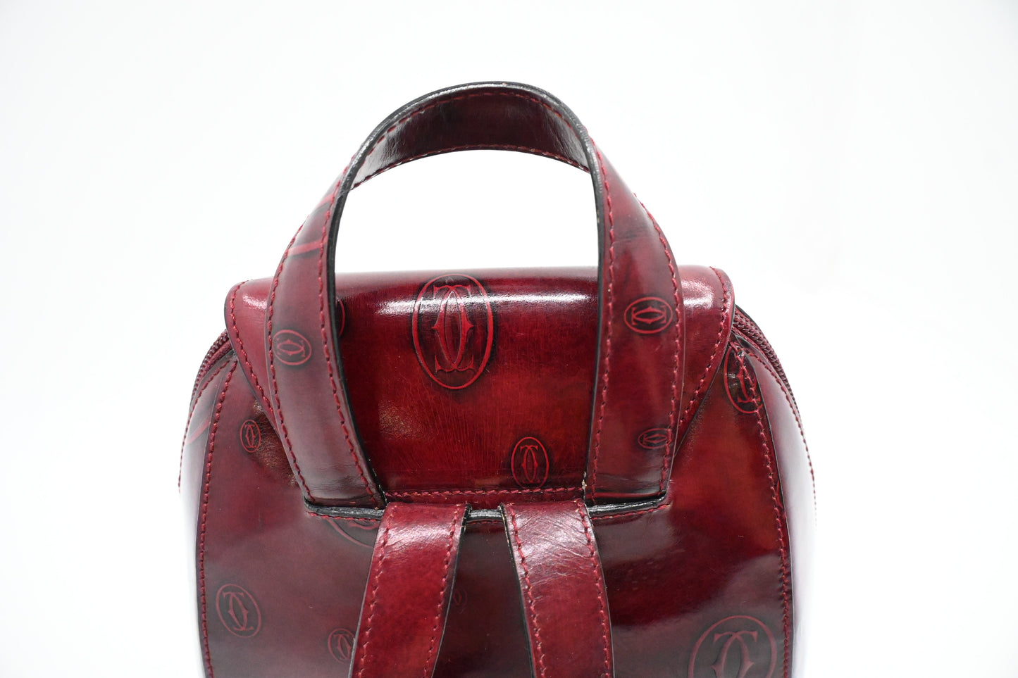 Cartier Happy Birthday Backpack in Burgundy Patent Leather