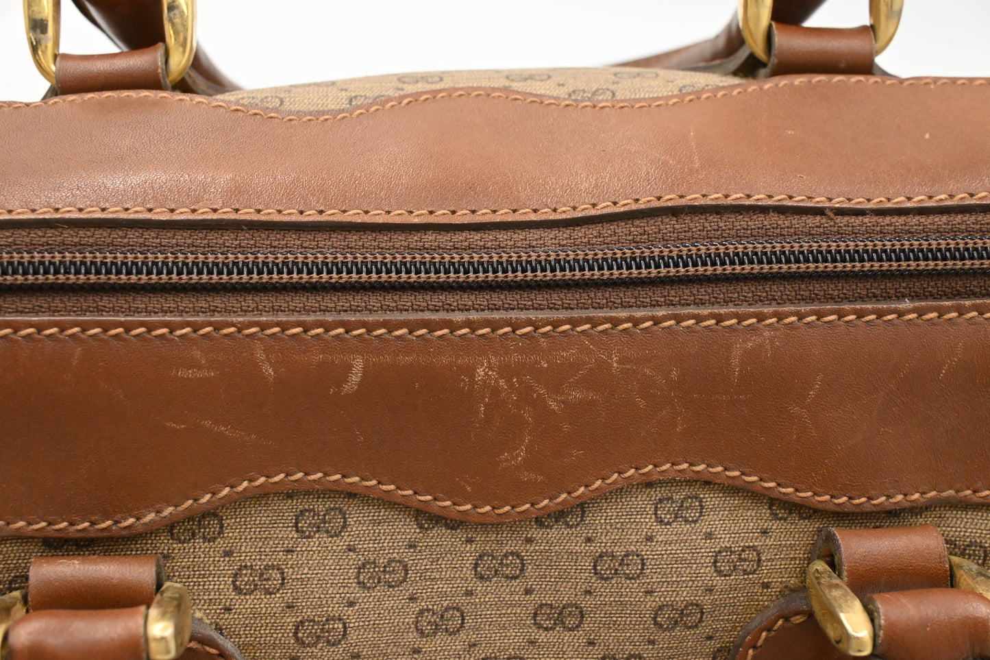 Gucci Sherry Line Boston Bag in GG Diamante Canvas