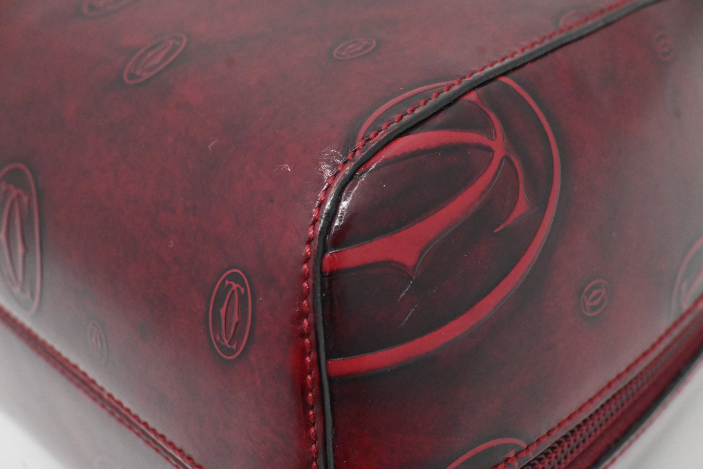 Cartier Happy Birthday Backpack in Burgundy Patent Leather