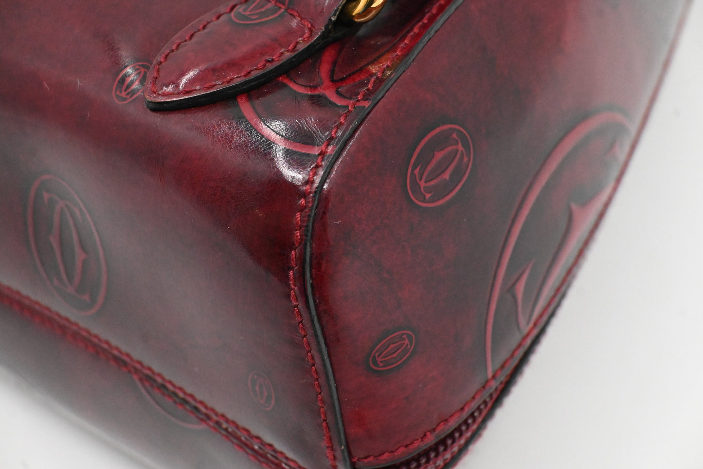 Cartier Happy Birthday Backpack in Burgundy Patent Leather