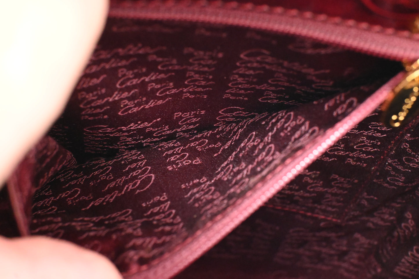 Cartier Happy Birthday Backpack in Burgundy Patent Leather