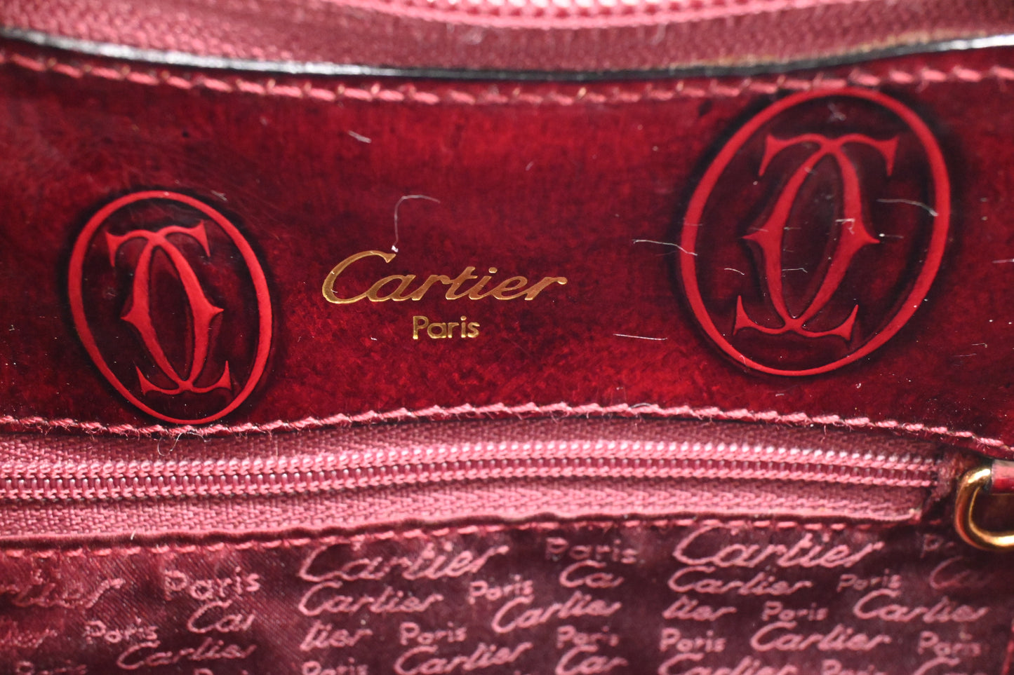 Cartier Happy Birthday Backpack in Burgundy Patent Leather