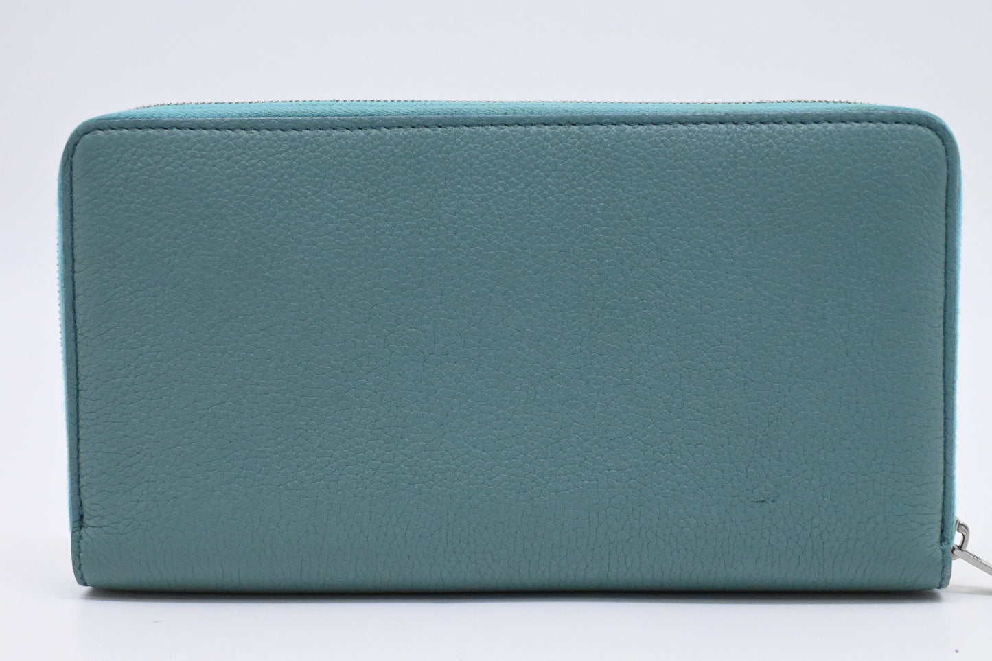 Celine Long Zippy Wallet in Teal Leather