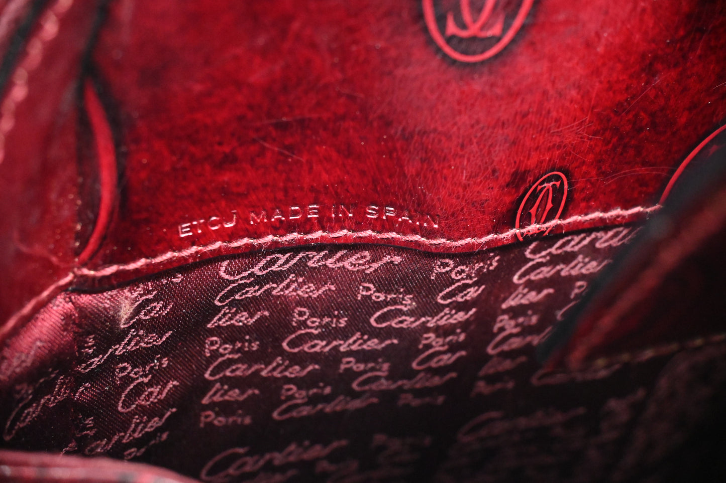 Cartier Happy Birthday Backpack in Burgundy Patent Leather