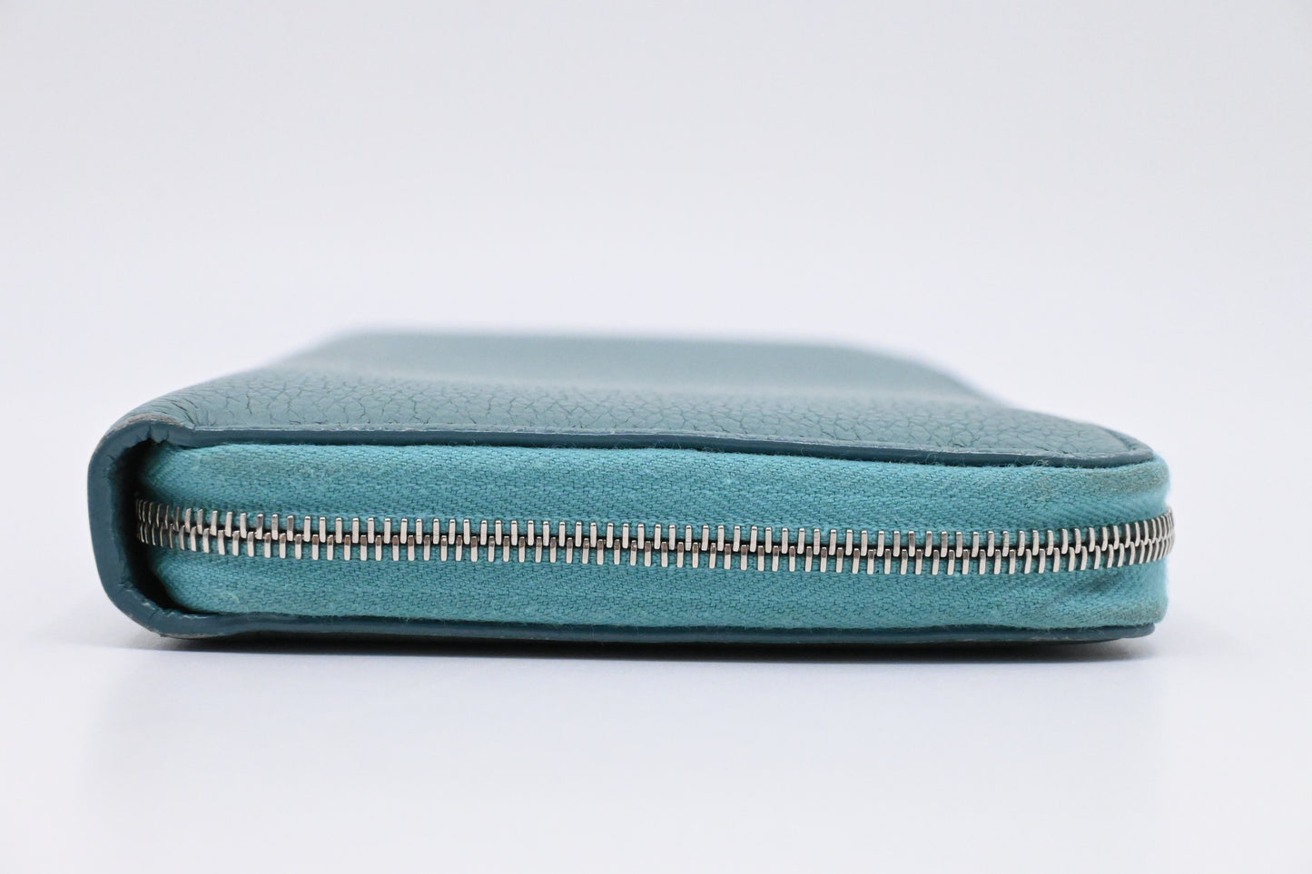 Celine Long Zippy Wallet in Teal Leather