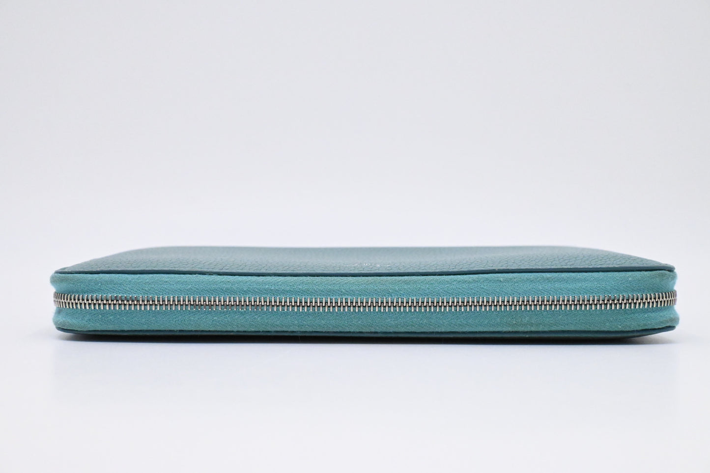 Celine Long Zippy Wallet in Teal Leather