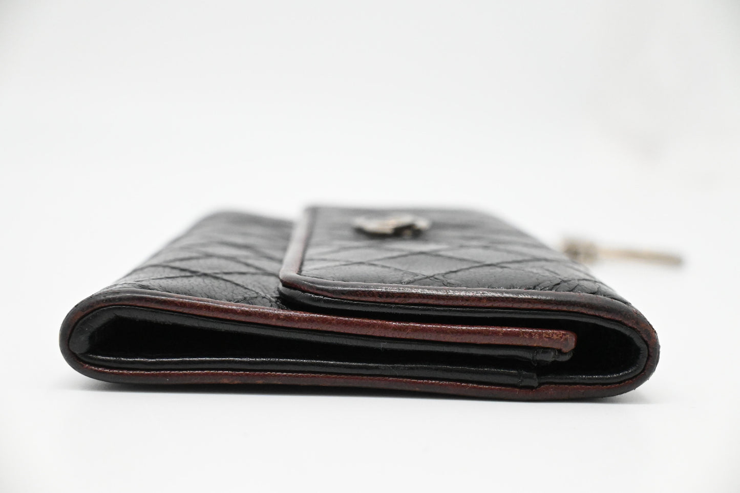 Chanel Coin Case in Black Matelasse Leather